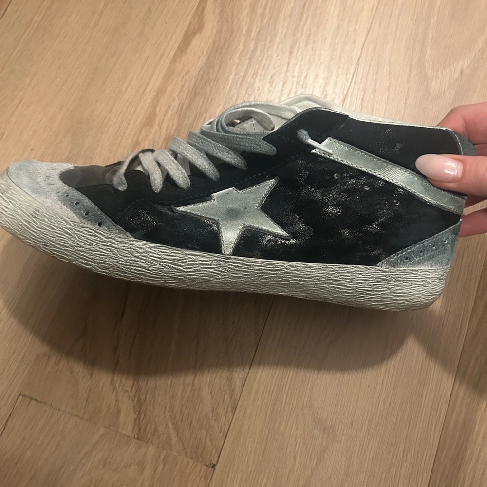 Golden Goose GGDB black white silver low tops